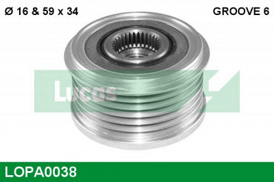 LUCAS ENGINE DRIVE lopa0038 -  Механизм свободного хода генератора